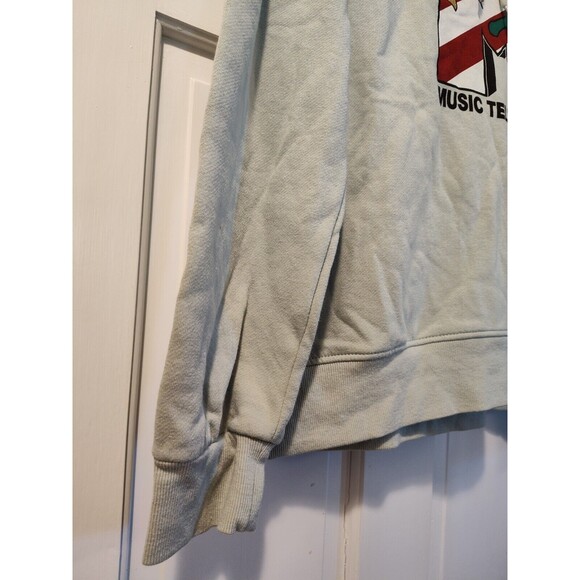 NWT MTV Music Television Hooded Holiday Sweater Aqua Medium Hoodie Sweater - Picture 8 of 16